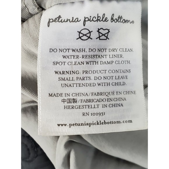 Petunia Pickle Bottom Diaper Bag Cross Body Backpack Quilted Black Floral Design - Picture 12 of 12